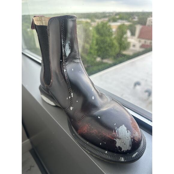 Dr. Martens Burgundy Leather Chelsea Ankle Boots Slip On Round Toe US 8 main image 10